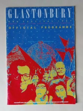 Glastonbury (1987) Programme (order / Elvis Costello / Van Morrison).