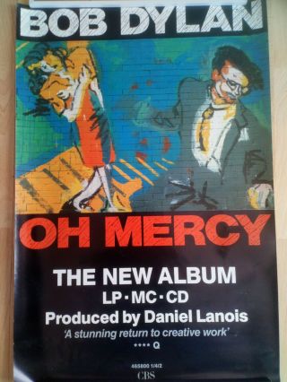 Bob Dylan Oh Mercy Promo Poster 1989 20 " X 30 "