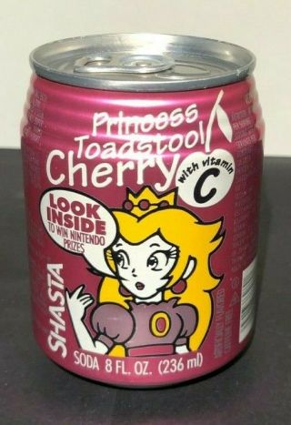 Very Rare Unfilled 1994 Nintendo Princess Toadstool Shasta Can
