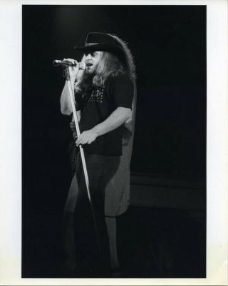 Lynyrd Skynyrd Ronnie Van Zant Vintage Concert Iconic 8x10 Stamped Photo