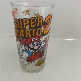 Mario Bros 2 Glass Nintendo 1989 Vintage 5 " Tall 10 Oz.