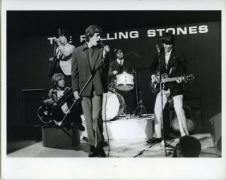 The Rolling Stones Mick Jagger Keith Richards Group Vintage Agency Stamped Photo