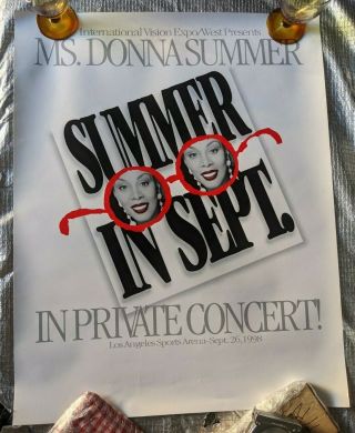 Ms.  Donna Summer 1998 Private Concert Poster Los Angeles Sports Arena.  22 X 32