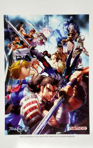 Soul Calibur Ii 2 Promotional Poster Limited Edition 9 " X15 " Namco Video Game Wow