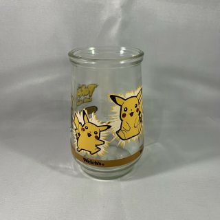 Pokémon Pikachu Welch’s Jelly Jar Glass Vintage 1999 Nintendo