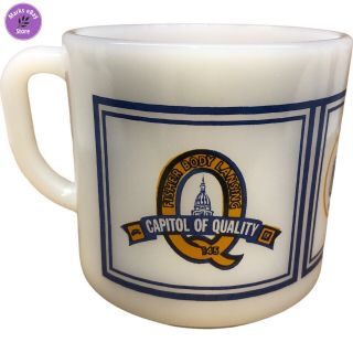 Vintage Anchor Hocking Usa Fire King Gm Lansing Fisher Body Coffee Mug Tea Rare