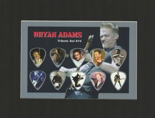 Bryan Adams Matted Picture Guitar Pick Set Summer Of 