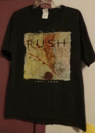 2002 Rush Vapor Trails Concert Tour Black T - Shirt Size Large