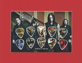 Bullet For My Valentine Matted Picture Guitar Pick Set Limited Radioactive
