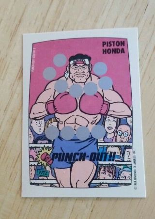 1989 Nintendo Of America How Play Video Game Card Punch Out Piston Honda