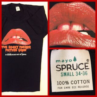 70s Org Vtg 75 Promo Rocky Horror Picture Show Halloween Party Movie T - Shirt Nos