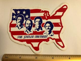 Vtg The Statler Brothers Patriotic All American Country Music Decal Sticker 1991