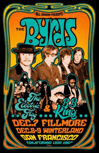 The Byrds 1967 Concert Poster