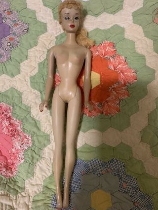 Vintage Blond Ponytail Barbie 3 1959 Japan Patent Pending