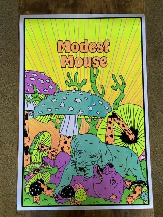 Rare Modest Mouse Velvet Poster 2017 Tour Psychedelic Isaac Brock