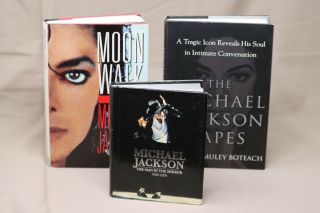 Michael Jackson Moonwalk First Edition,  The Tapes And Man In The Mirror Book