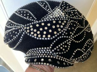 Stunning Black Rhinestone George Zamau’l Dress Hat