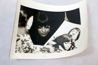 Vintage Cher Candid Photograph Black & White Eyelashes Sonny Photo 7 X 5