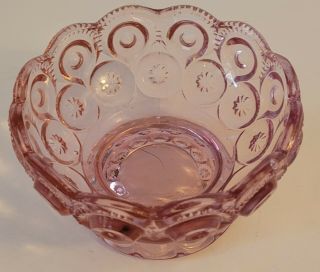 Vintage Le Smith Pink Moon And Stars Glass Candy Dish