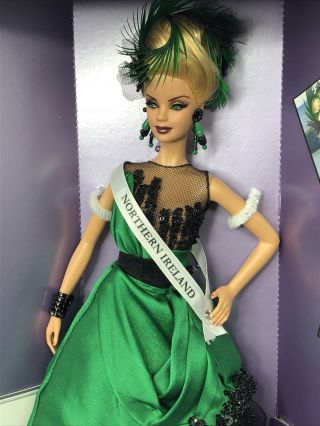 12” Ooak Mattel Barbie Doll “miss Northern Ireland 2008” By Ninimomo Nrfb