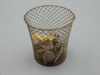 William Bill R.  Robertson Miniature Wire Wastebasket Dollhouse,  Igma Artist 1/12