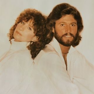 Vintage Poster G U I L T Y Barbra Streisand & Barry Gibb 33 " X 47 " © 1980 Rare