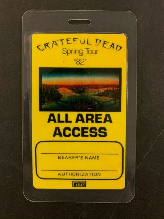 1982 Grateful Dead Spring Tour All Access Back Stage Pass Laminated