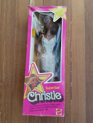 Supersize Christie Doll 18” 1976 Aa 2 Outfits Golden Girl Gown & W/box