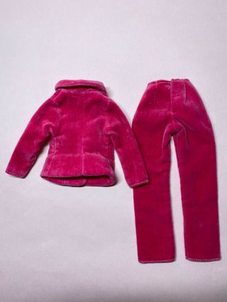 Vintage Barbie Clothes japanese exclusive barbie outfit 2615 pink velvet 2