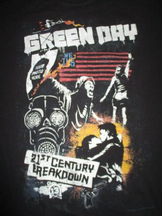 2010 Green Day 21st Century Breakdown Concert Tour (lg) T - Shirt Armstrong