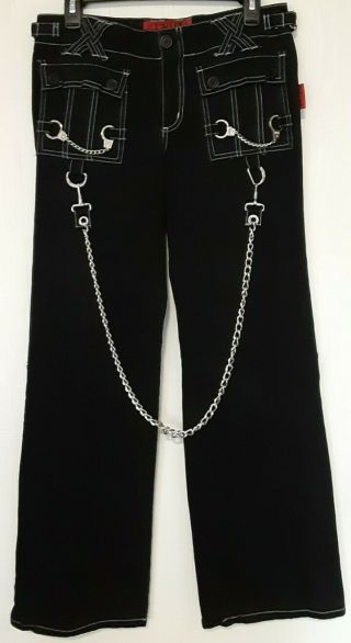 Womens Vintage Tripp Gothic Style Pants Black Size 9