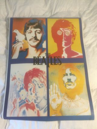 The Beatles Avedon Poster 24 X 34,  Psychedelic Vintage 1990s Great Britain