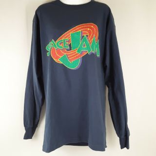 Vintage Nos Warner Brothers Space Jam Long Sleeve T - Shirt 1996