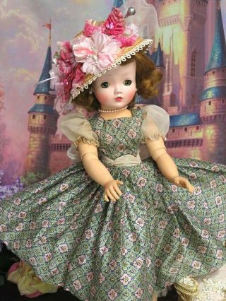 Vintage 1957 Madame Alexander Cissy Doll In Tagged Rare Dress Hat Red Hair