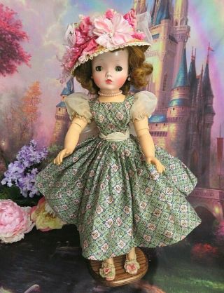 VINTAGE 1957 Madame Alexander CISSY DOLL in tagged RARE DRESS hat RED HAIR 4
