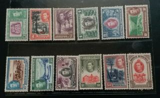British Honduras 1938 Kg Vi 1c To $5 Sg 150 - 161 Sc 115 - 126 Set 12 Mlh