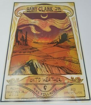 Gary Clark Jr.  And Into Weather 2012 Fillmore Sf Poster 13x19 11/16/2012 Live