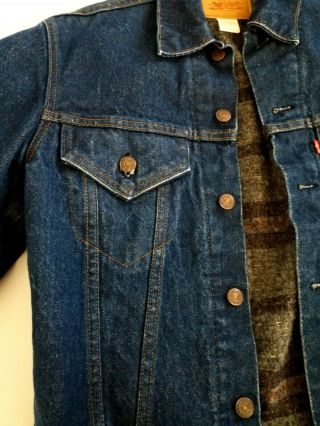 Levi ' s Vintage 70505 0317 Jacket Made in USA Troy Blanket Lined Size 36 3