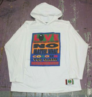 Rare Vintage 90s Cross Colours Hoodie Shirt Size L/xl Made In Usa Ya Dig