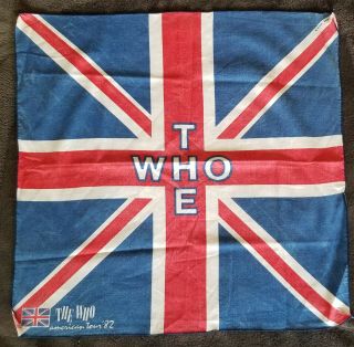 The Who 1982 American Tour Concert Bandana