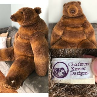 Rare Huge Vtg Charleen Kinser Designs Bear Forever Toys Plush Teddy Stuffed 56”