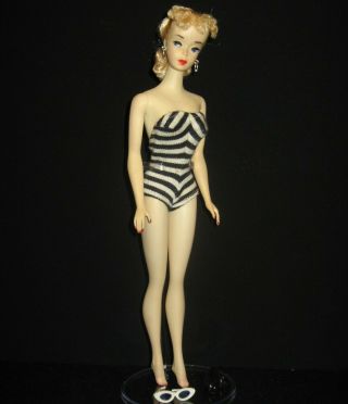 Vintage Blonde Ponytail Barbie 3 Face Paint & Top Knot Circa 1960 CB 2