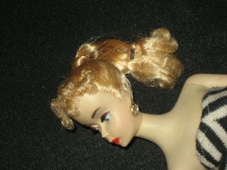 Vintage Blonde Ponytail Barbie 3 Face Paint & Top Knot Circa 1960 CB 6