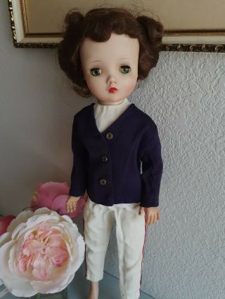 1950s Madame Alexander Cissy 20 " Doll,  Vhtf Tagged Yachting Outfit,  Unique Hair