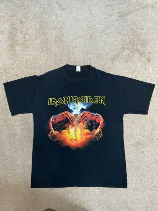 Vintage 1992 Iron Maiden T Shirt Fear Of The Dark Tour Rarely Worn 2