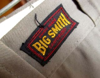 29x32 Nwot True Vtg 50s Big Smith Army Twill Sanforized Gray Chinos Work Pants