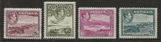 Antigua Sg 106/9 Top Values Of 1938/51 Gvi Set Fine Lightly Mounted