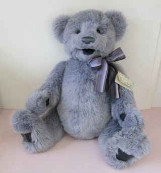 Vintage 25 " Gund Amethyst Lavender Purple Jointed Signature Teddy Bear