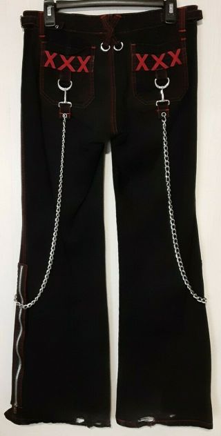 Womens Vintage Tripp Gothic Style Pants Black Size 5 2