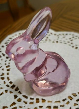 Fenton Rose Pink Bunny Rabbit 100 Year Anniversary 2005.  W 100 Year Sticker